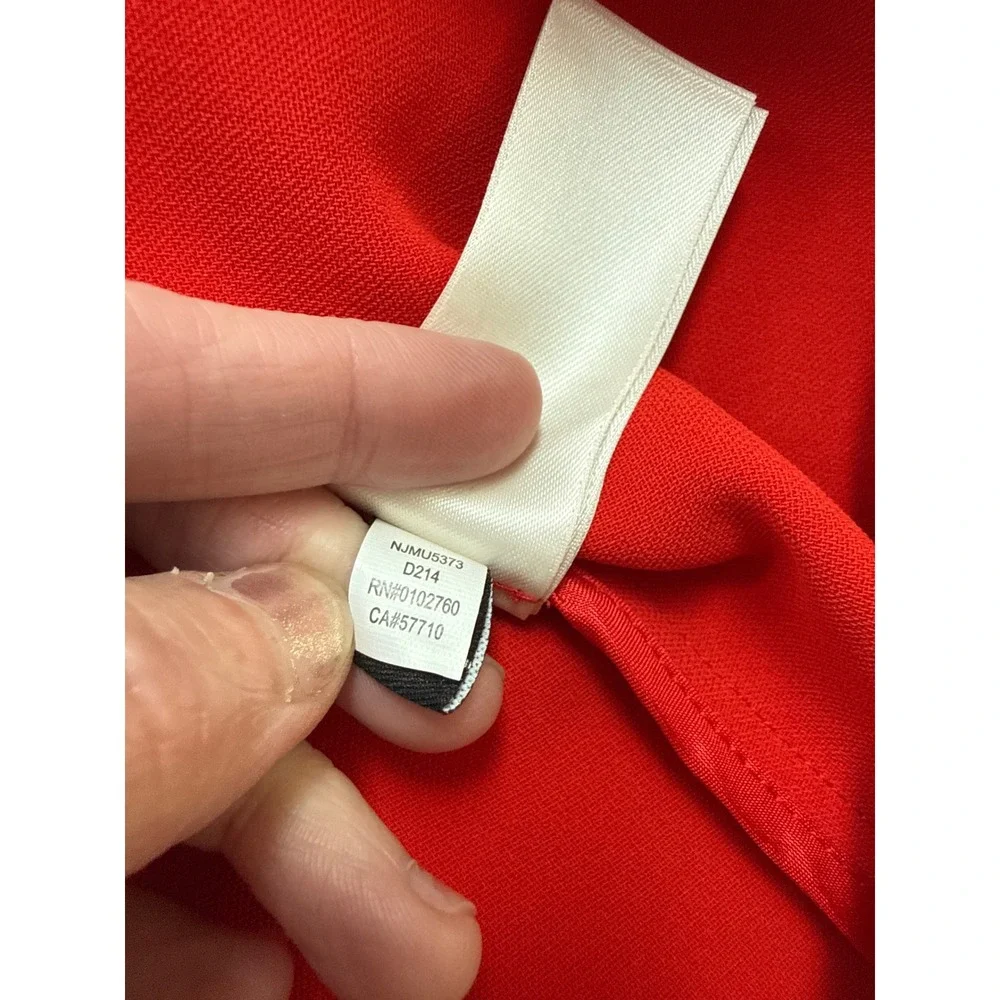 Kate Spade New York Red Empire Waist Long Sleeve V-Neck‎ Dress Size 0